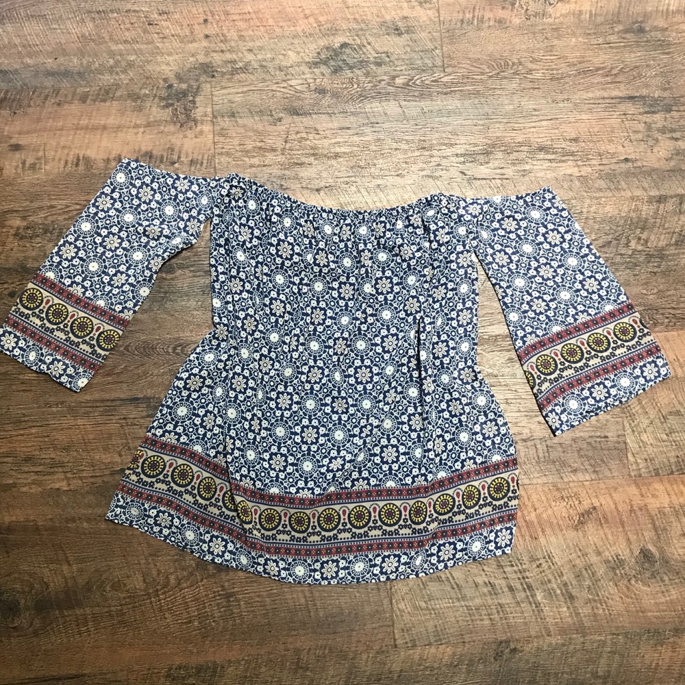 En Creme Off Shoulder Dress Tunic
